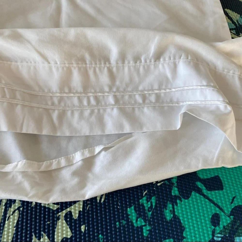Pack of 2 pillow cases Super Soft White Cotton Ble‎